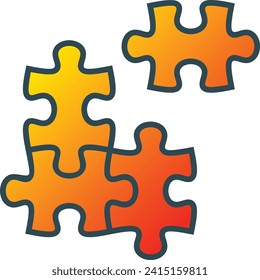 Puzzle Vektorsymbol. Kann für Druck-, Mobil- und Web-Anwendungen verwendet werden.