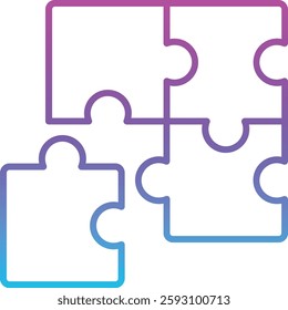 Puzzle vector icon. Can be used for printing, mobile and web applications.