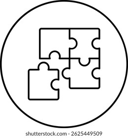 Puzzle vector icon. Can be used for printing, mobile and web applications.