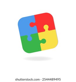 Ícone do vetor de quebra- cabeça. O quebra- cabeça é colecionado. jigsaw puzzle piece