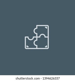Puzzle vector icon. Puzzle concept stroke symbol design. Thin graphic elements vector illustration, outline pattern for your web site design, logo, UI. EPS 10.