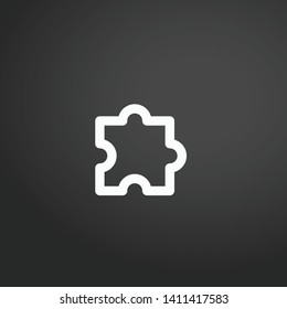 Puzzle vector icon. Puzzle concept stroke symbol design. Thin graphic elements vector illustration, outline pattern for your web site design, logo, UI. EPS 10.