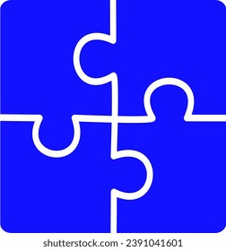 Puzzle Vektorsymbol. Zusammenarbeit. Symbol. Ersetzbares Vektordesign.