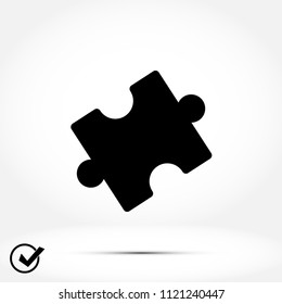 Puzzle vector icon, 

Vector EPS 10 illustration style