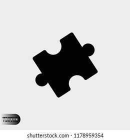 Puzzle vector icon, Vector EPS 10 illustration style