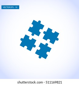 puzzle vector icon, Vector EPS 10 illustration style