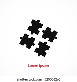 puzzle vector icon, Vector EPS 10 illustration style