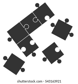 puzzle vector icon, Vector EPS 10 illustration 
