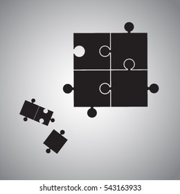 puzzle vector icon, Vector EPS 10 illustration 