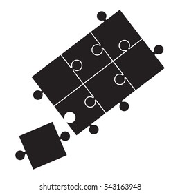 puzzle vector icon, Vector EPS 10 illustration 