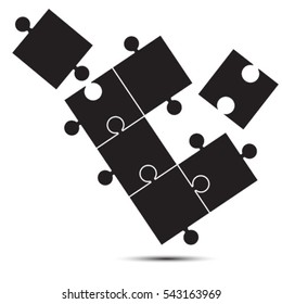 puzzle vector icon, Vector EPS 10 illustration 