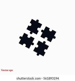 puzzle vector icon, Vector EPS 10 illustration style
