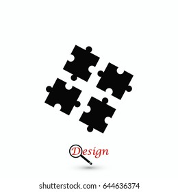 puzzle vector icon, Vector EPS 10 illustration style