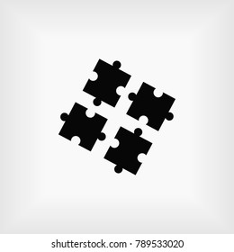 puzzle vector icon, Vector EPS 10 illustration style