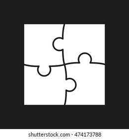 puzzle, vector icon, eps10
