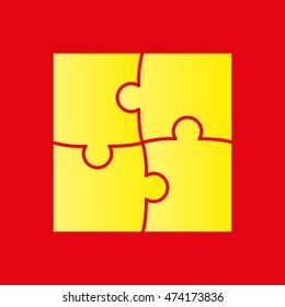 puzzle, vector icon, eps10
