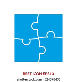 puzzle, vector icon, eps10