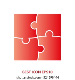 puzzle, vector icon, eps10