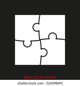 puzzle, vector icon, eps10