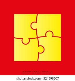 puzzle, vector icon, eps10