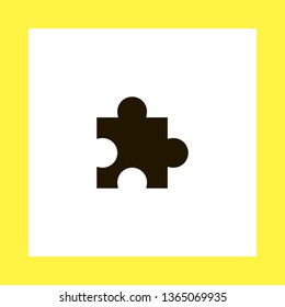 puzzle vector icon. flat design