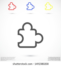 Puzzle vector icon. Puzzle for icon games. Puzzle home game icon. Puzzle for kids icon.10 EPS and. flat design.