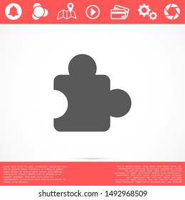 Puzzle vector icon. Puzzle for icon games. Puzzle home game icon.  