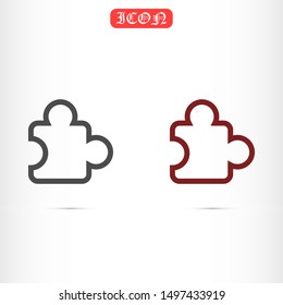 Puzzle vector icon. Puzzle for icon games. Puzzle home game icon. Puzzle for kids icon.10 EPS and. flat design.