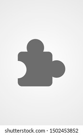 Puzzle vector icon. Puzzle for icon games. Puzzle home game icon. Puzzle for kids icon.10 EPS and. flat design.