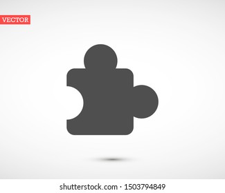 Puzzle vector icon. Puzzle for icon games. Puzzle home game icon. Puzzle for kids icon.10 EPS and. flat design.