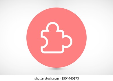 Puzzle vector icon. Puzzle for icon games. Puzzle home game icon. Puzzle for kids icon.10 EPS and. flat design.
