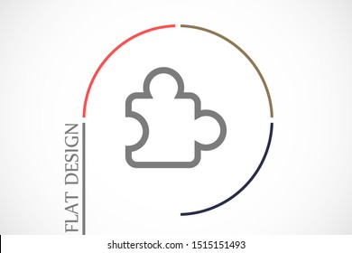 Puzzle vector icon. Puzzle for icon games. Puzzle home game icon. Puzzle for kids icon.10 EPS and. flat design.