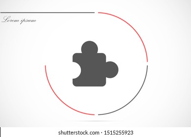 Puzzle vector icon. Puzzle for icon games. Puzzle home game icon. Puzzle for kids icon.10 EPS and. flat design.