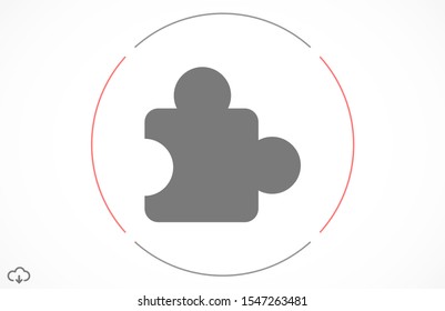 Puzzle vector icon. Puzzle for icon games. Puzzle home game icon. Puzzle for kids icon.10 EPS and. flat design.