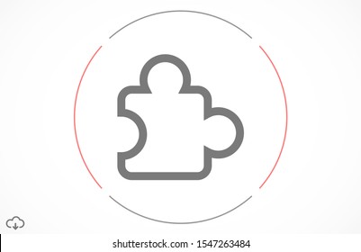 Puzzle vector icon. Puzzle for icon games. Puzzle home game icon. Puzzle for kids icon.10 EPS and. flat design.