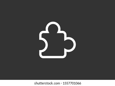 Puzzle vector icon. Puzzle for icon games. Puzzle home game icon. Puzzle for kids icon.10 EPS and. flat design.
