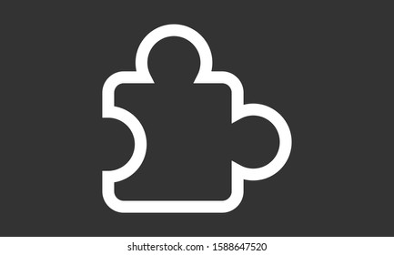 Puzzle vector icon. Puzzle for icon games. Puzzle home game icon. Puzzle for kids icon.10 EPS and. flat design.