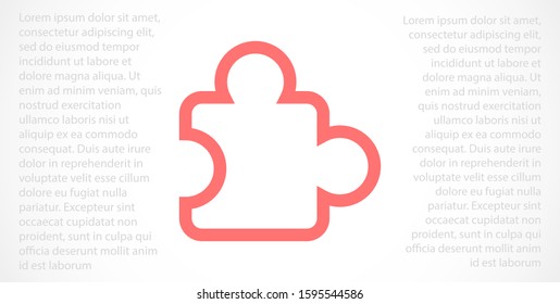 Puzzle vector icon. Puzzle for icon games. Puzzle home game icon. Puzzle for kids icon.10 EPS and. flat design.