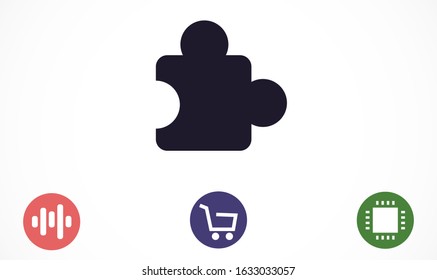 Puzzle vector icon. Puzzle for icon games. Puzzle home game icon. Puzzle for kids icon.10 EPS and. flat design.