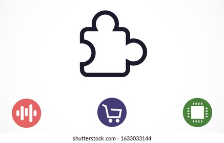 Puzzle vector icon. Puzzle for icon games. Puzzle home game icon. Puzzle for kids icon.10 EPS and. flat design.