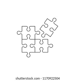 Puzzle vector icon. Vector illustration