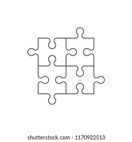 Puzzle vector icon. Vector illustration