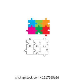 Puzzle vector icon vector illustration