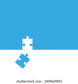 puzzle vector icon illustration flat design