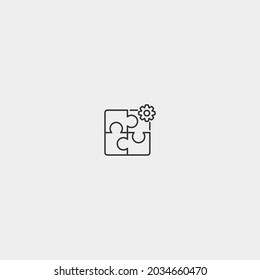 Puzzle vector icon illustration sign