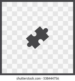 Puzzle vector icon. Isolated illustration. Business picture.
