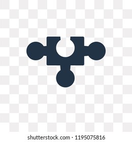 Puzzle vector icon isolated on transparent background, Puzzle transparency concept can be used web and mobile