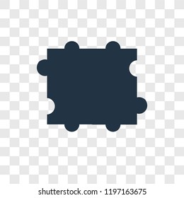 Puzzle vector icon isolated on transparent background, Puzzle transparency logo concept