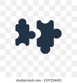 Puzzle vector icon isolated on transparent background, Puzzle transparency concept can be used web and mobile