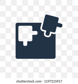 Puzzle vector icon isolated on transparent background, Puzzle transparency concept can be used web and mobile